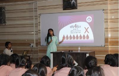 Menstruation And Personal Hygiene workshop At Manava Bhawna Public School  